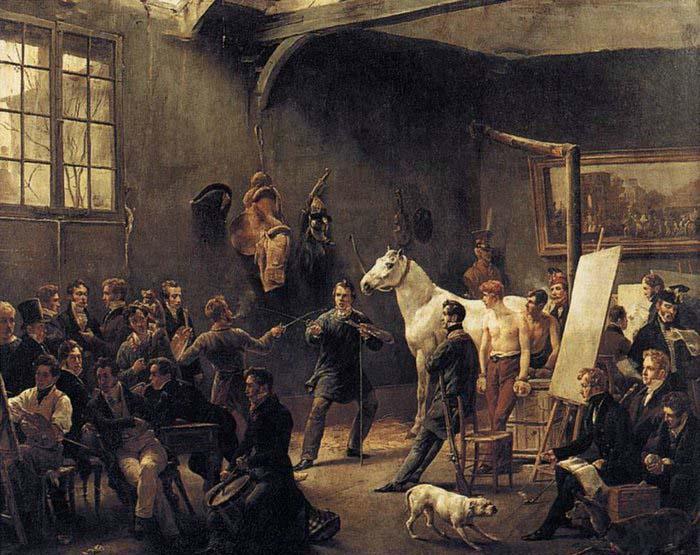 VERNET, Claude-Joseph The Artist's Studio oil painting picture